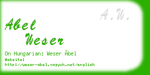 abel weser business card